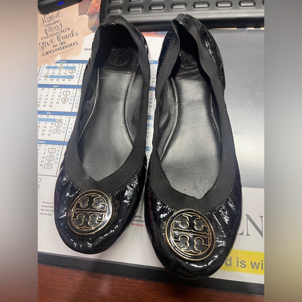 Tory Burch Black Ballet Flats